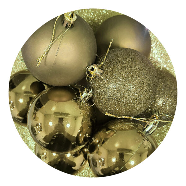 24 Bolas Chicas Navidad Esferas Pelotas Gibre Satinada 5cm