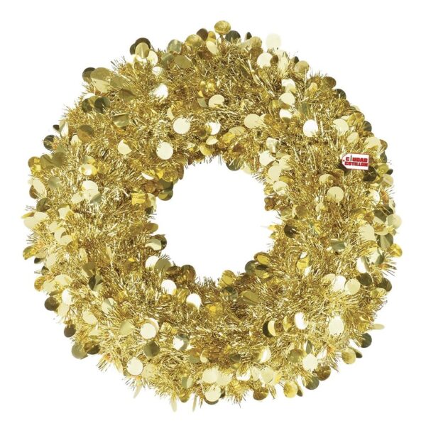 Corona Colgante Puerta 38cm Metalizada Adorno Navidad - Cc