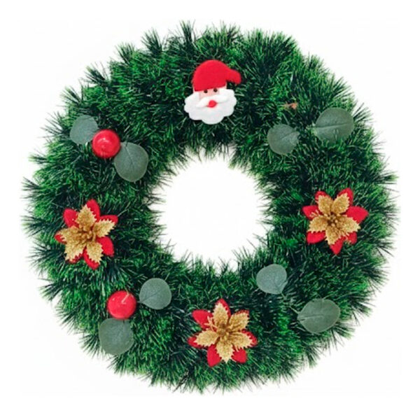 Corona De Navidad Chic 48cm Tinsel Adorno Navideño - Cc